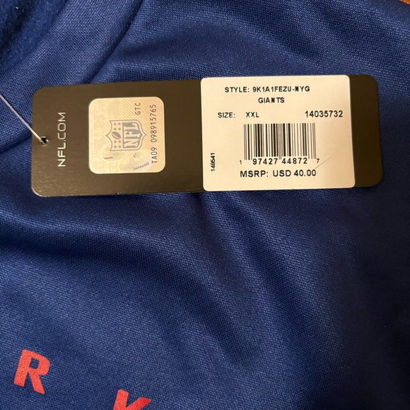 NY Giants Men’s XXL NFL Combine Pullover NWT Athletic Licensed - Picture 8 of 8